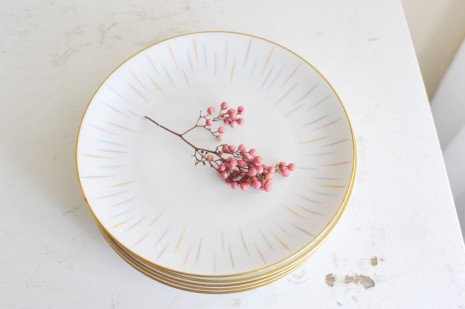 Five 1950s Bread Plates Johann Haviland Bavaria
