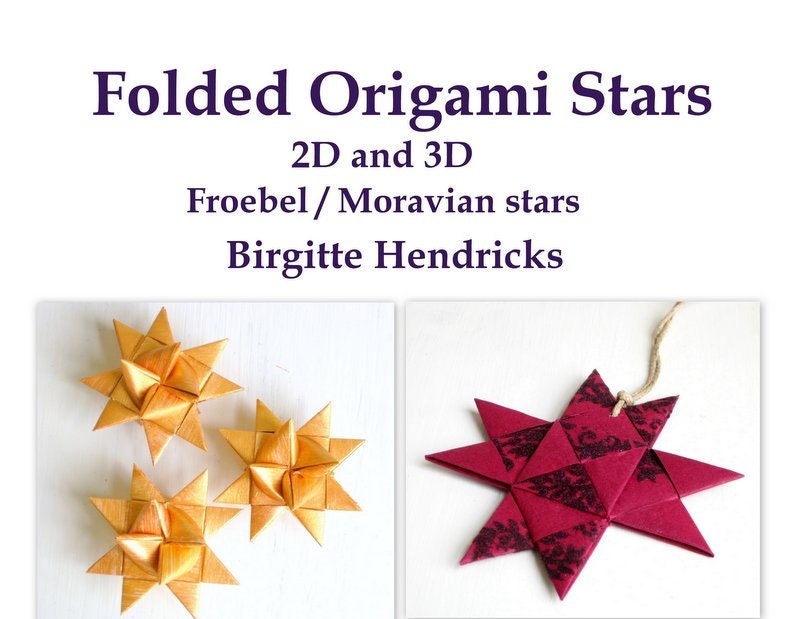 PDF ePattern 3D folded origami Moravian Froebel star