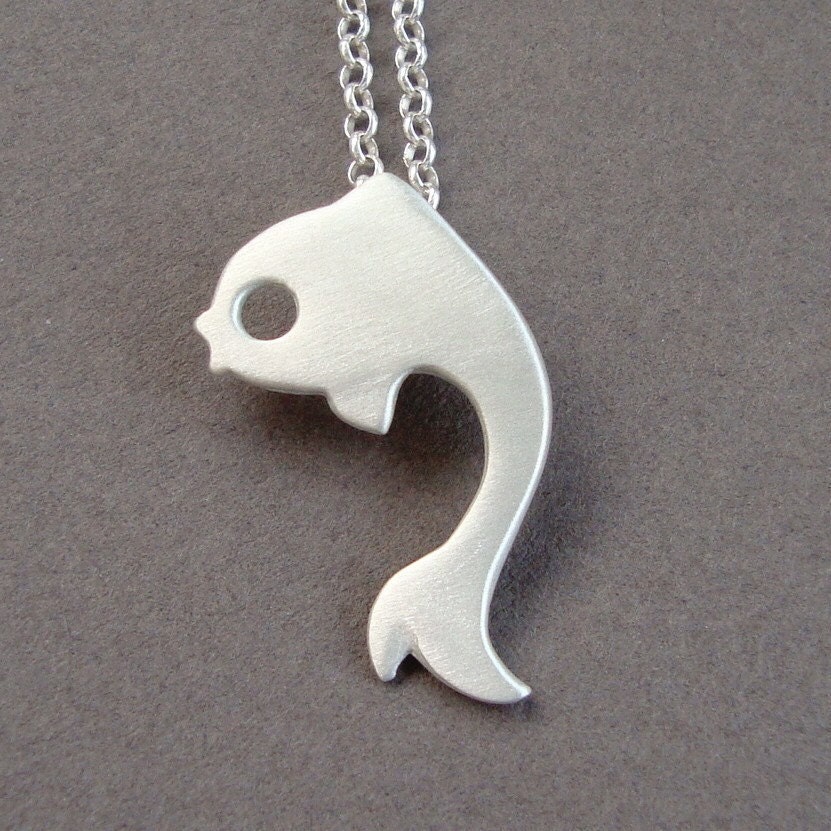 Koi Fish Necklace in sterling silver