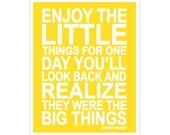 Enjoy The Little Things 11x14 inch poster print by Finny and Zook