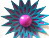 Mod 60s Enameled Floral Brooch
