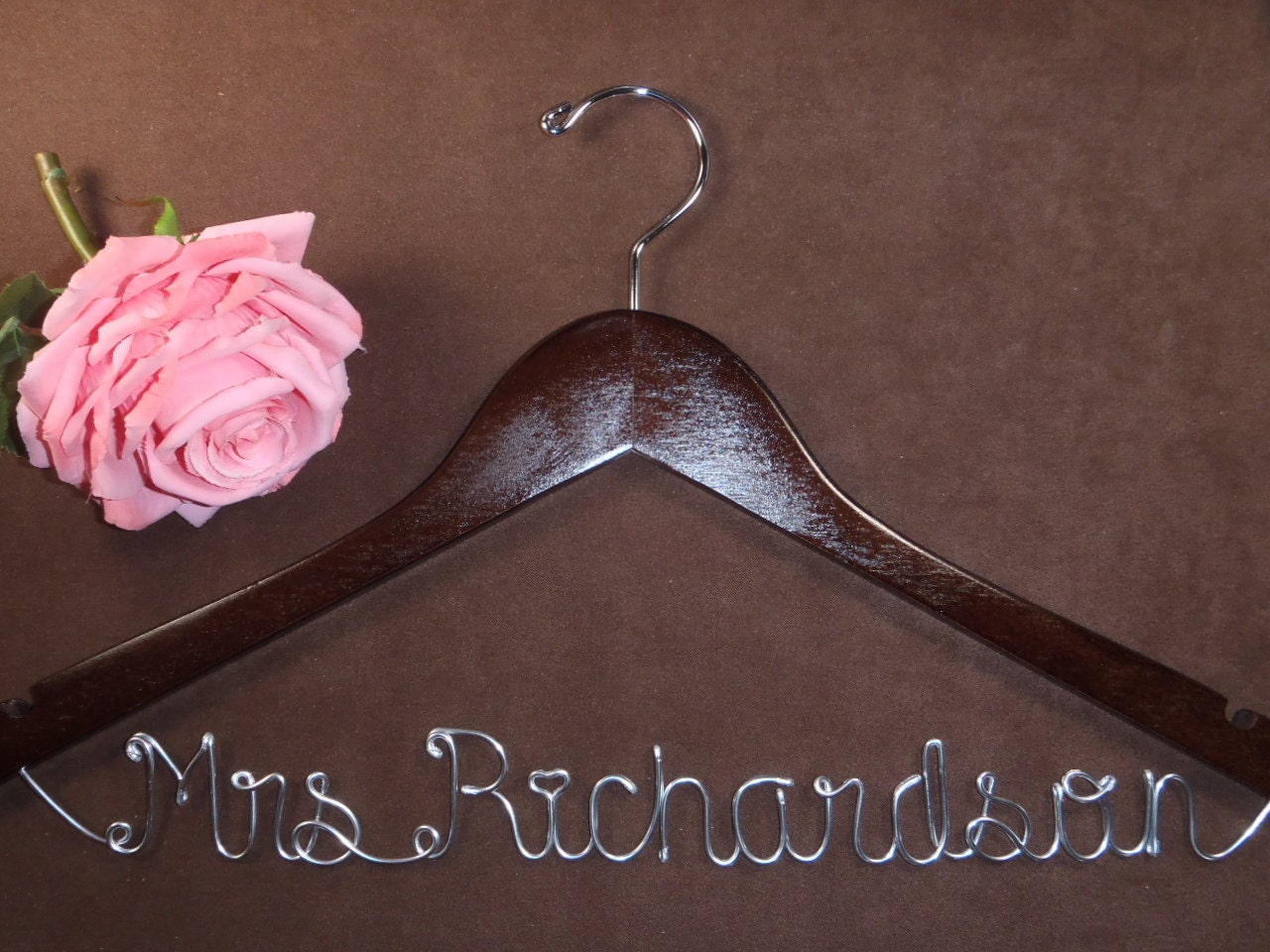Hanger Deluxe one Line, Personalized Custom Bridal Hanger, Brides Hanger, Bride, Name Hanger, Wedding Hanger, Personalized Bridal Gift