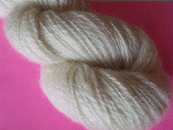 Organic Undyed HandSpun Lincoln Yarn --220 yards