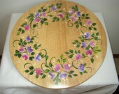 Hand Painted LAZY SUSAN With ROSES
