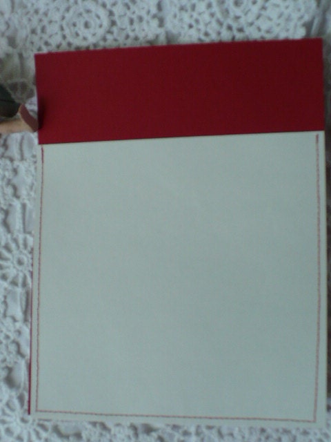 Hand Stitched Wedding Envelopes - Red and White -  Made to Order Any Size and Any Color