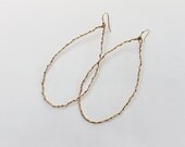 Gold-plated twisted wire hoop earrings - KCDesignsshop Gold-plated twisted wire hoop earrings - KCDesignsshop