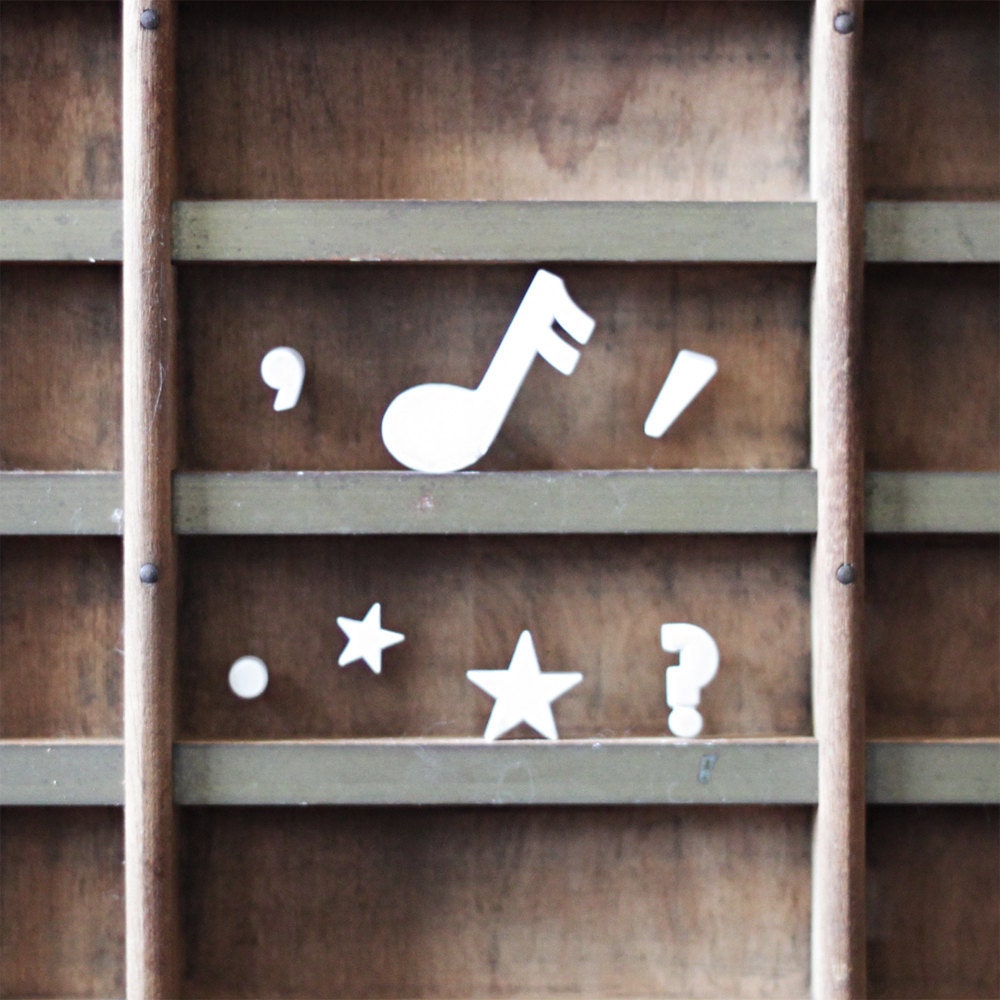 punctuation : vintage push pins