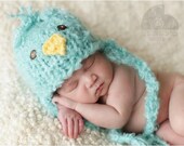 Little Fluffy  Knit Baby Chick Hat, Adorable Photography Prop for Spring
