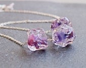 Lampwork Necklace -  Purple,   Sterling Silver, Handmade Jewelry,  Lampwork Jewelry, Glass Necklace