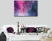 SONATA - original abstract modern painting - gallery fine art - contemporary interior design - ooak home decor - red purple grape