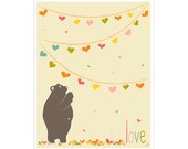Love Bear 8x10 inch Poster Print
