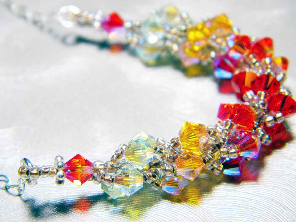 Flame Swarovski Crystal Necklace Inspired by The Hunger Games - "The Girl is on Fire"