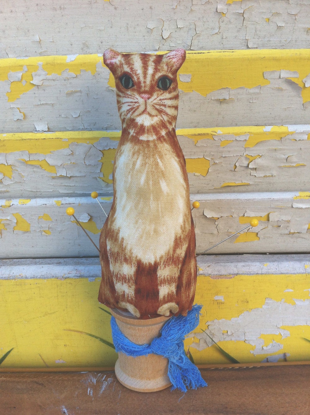 Primitive Cat Pin Cushion- Ready to Ship