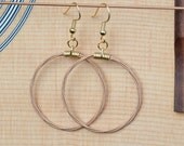 Golden Infinity Recycled Guitar String Earrings Gift for Musician or Music lover