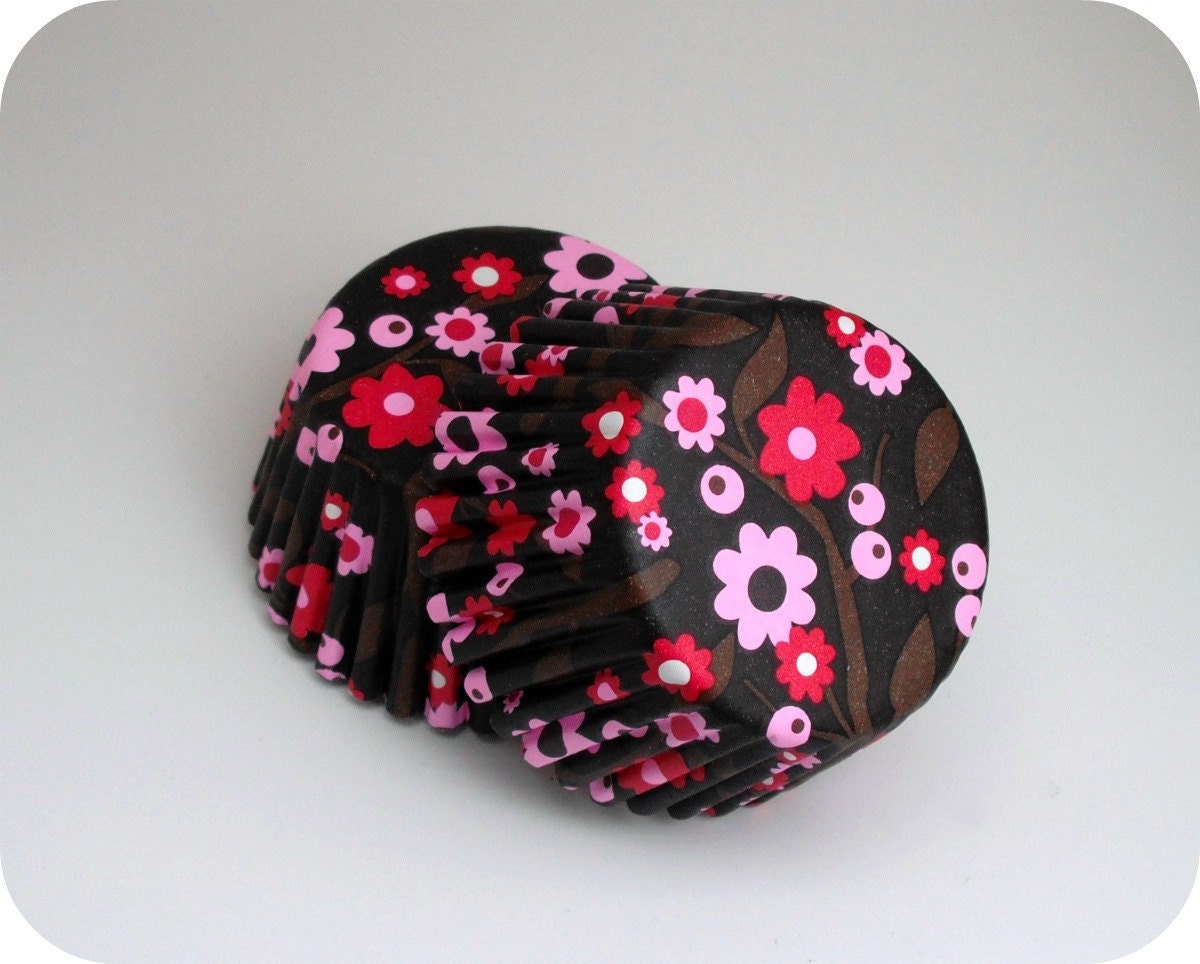 Cherry Blossom Greaseproof  Baking Cups (36)