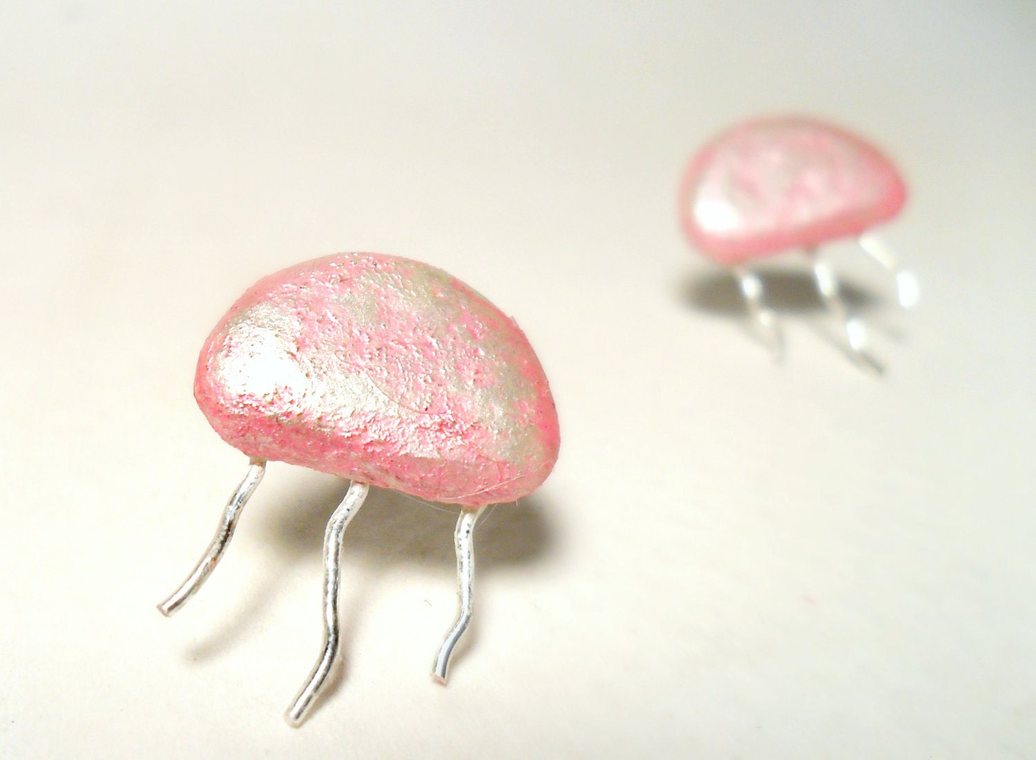 Jellyfish Earrings - Repurposed Materials - Ready to Ship - LaurelAndLime