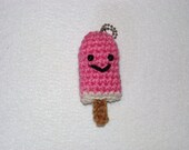 Amigurumi Popsicle Keychain - Strawberries and Cream