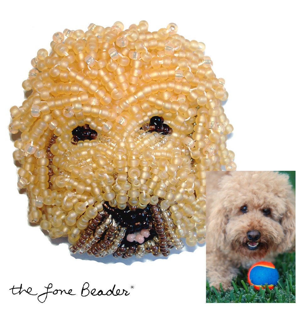 CUSTOM beaded DOG/ cat / bird/ HORSE/ fish pet or animal pin/ pendant