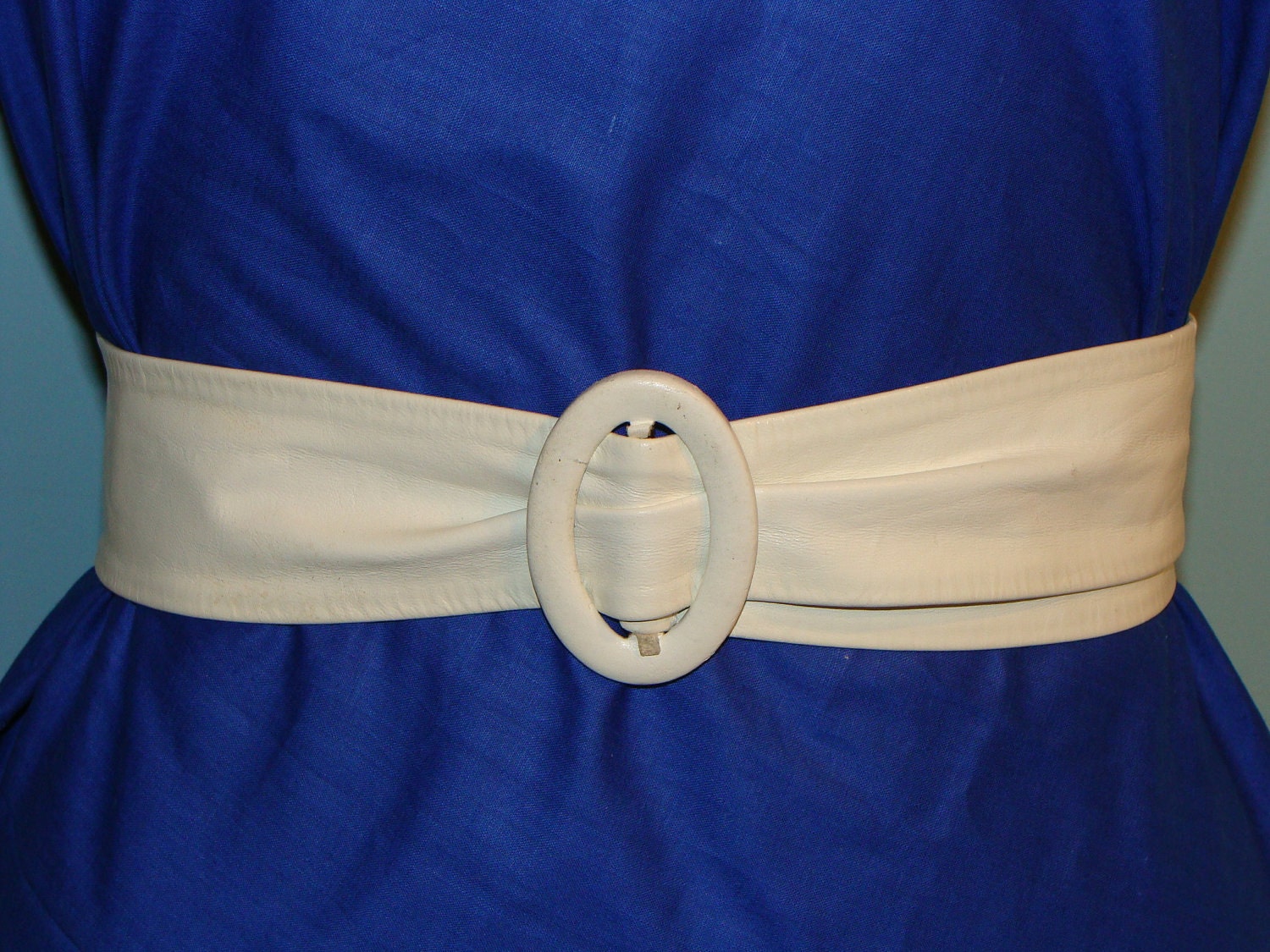 White Leather belt