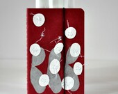Silver Print Collage Red Journal Notebook Moleskine Cahier