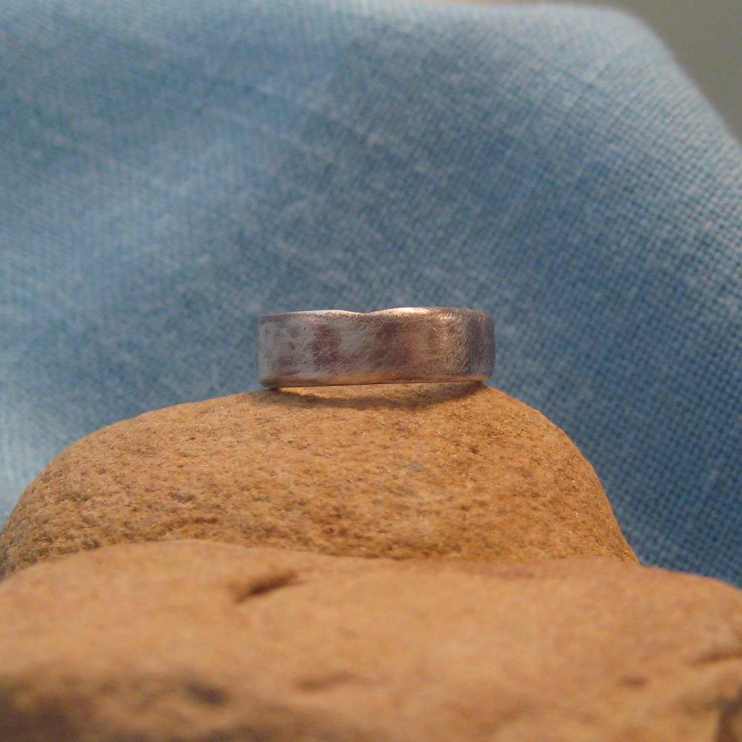 Silver Wedding Ring Oxidized Wedding Band Recycled Wide Heavy Platinum Luster Finish Unisex Men Woman JJDLJewelryArt