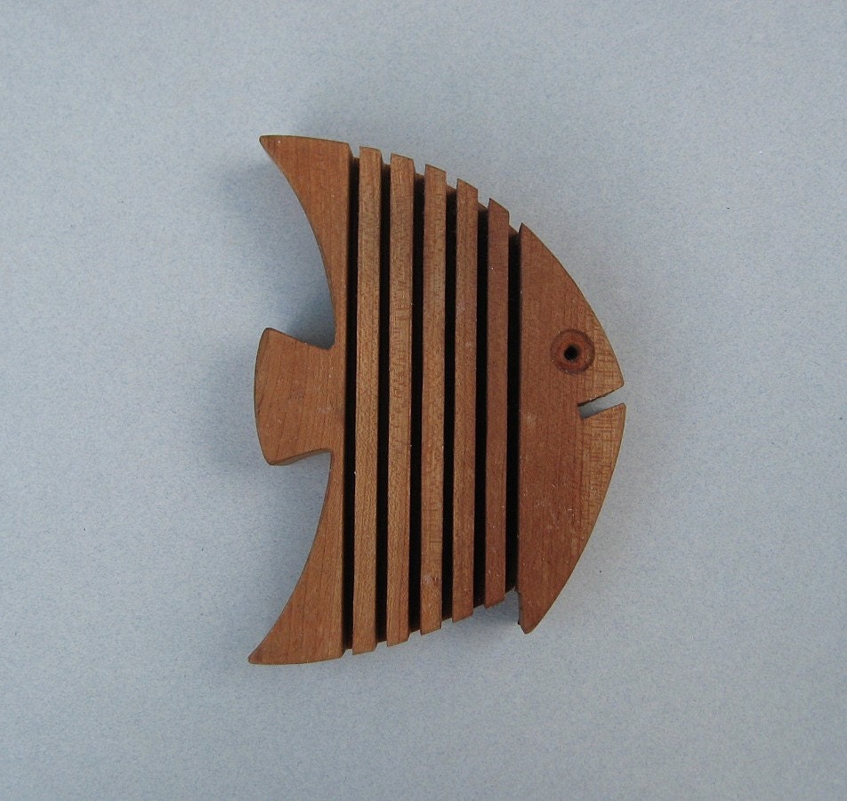 Letter Holder - Wooden Fish - Modern Design