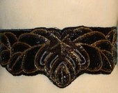Black and gold beaded belt