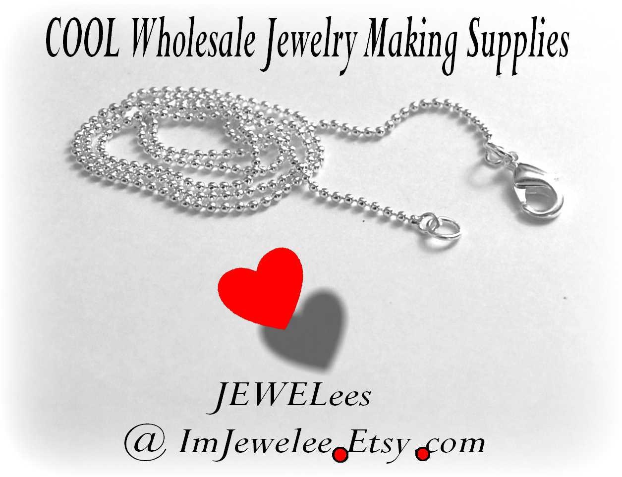 100 Ball Chain Necklace TEENY TINY Ballchain Silver 18 Inch