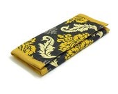 Travel Jewelry Wallet Jewelry Organizer Clutch - Damask in Granite
