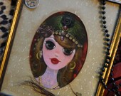 Framed Print SWORN TO FUN by Megan Besmirched -free shipping- big eyed art