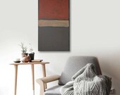 EZEKiEL original abstract modern painting - gallery fine art - contemporary interior design - ooak home wall decor - black red neutral