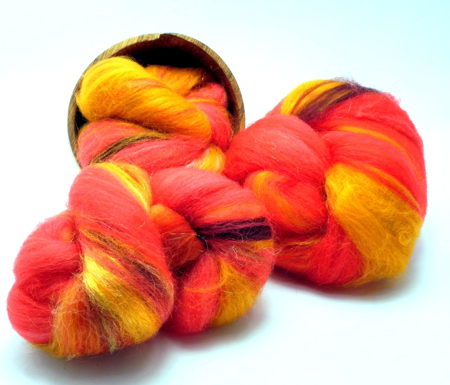 Lightly Textured Batt - Spinning or Felting Hand Dyed Batt  -- 3.5 oz