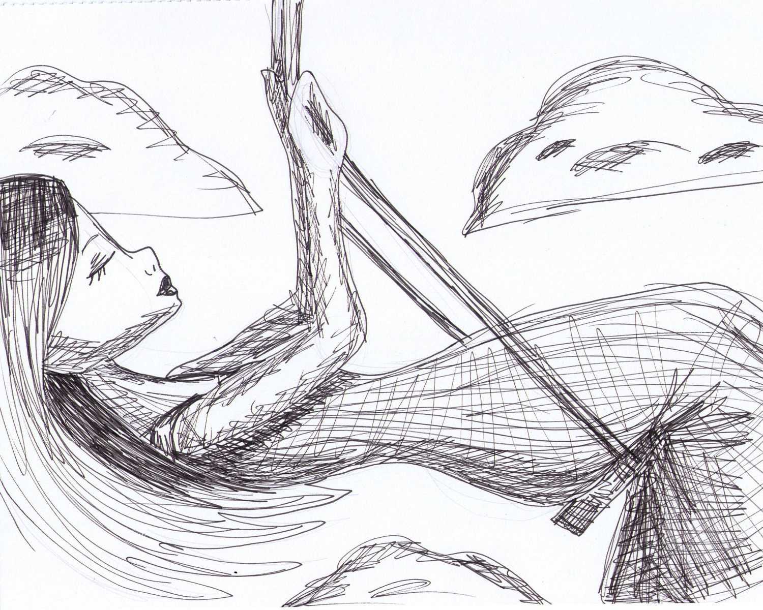 Day Dream 8x10 Cadouxdle sketch print