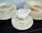 Vintage Edwin Knowles Floral Bouquet Place Setting for 6-