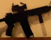 AR-15 w/sight Metal Wall Art 3' long