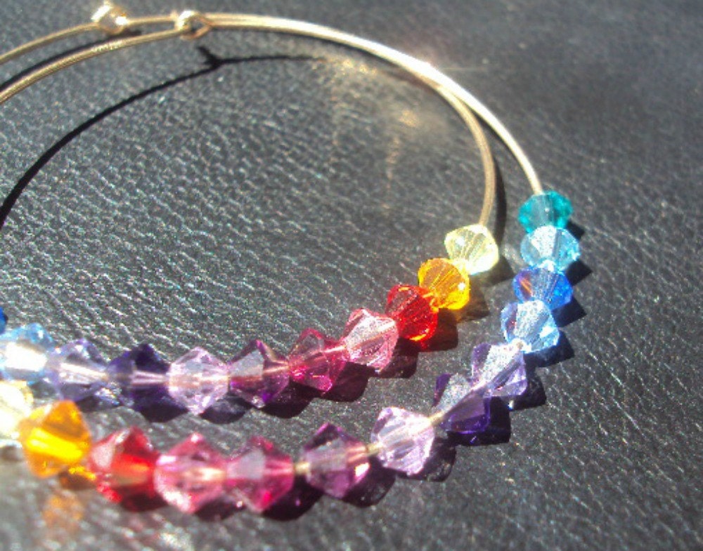 ON SALE Swarovski Crystal Hoop Earrings by Amanda Lynne LUXE