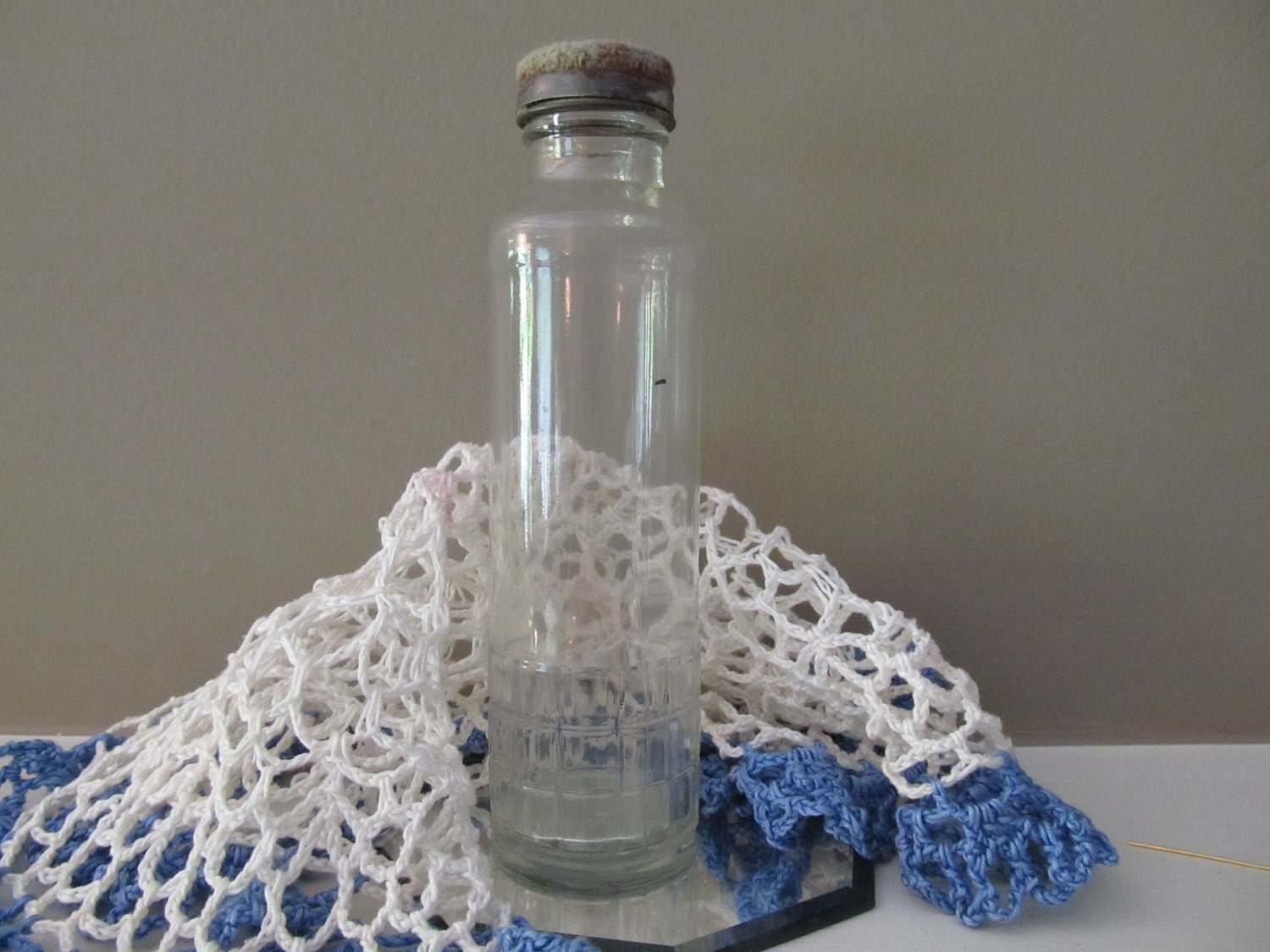 Glass Bottle - Vintage 20th century - Ink - shoe polish - housewares- - molliebrown