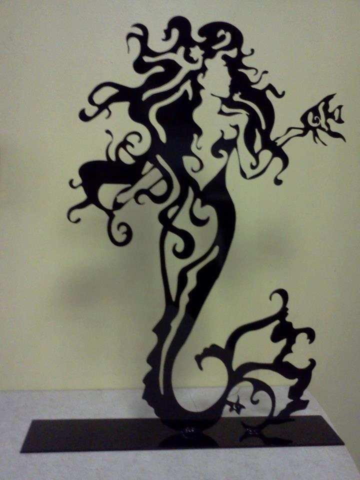 Steel Mermaid Sculpture Metal Art