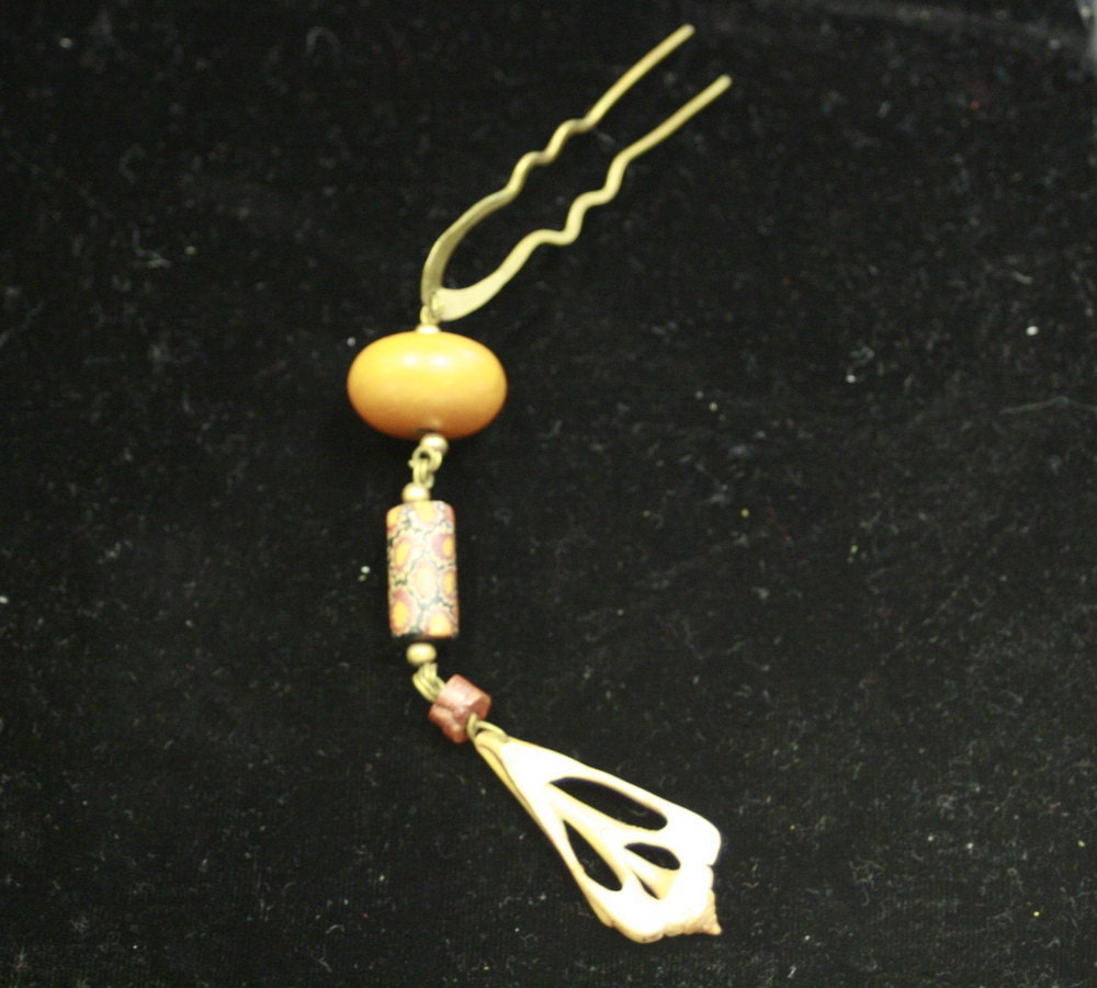 BOHO BEADS & SHELL Hair Pin Accessory