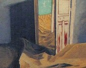 Doorway in Sand Art Print, 8.5x11 Print, Scene from Kolmanskop Namibia