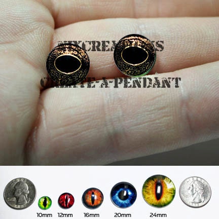 10mm Natural Reptile Frog Eyes Handmade Glass Taxidermy Eyes Cabochon