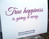 Funny  inspiring card  - true happiness - WG604