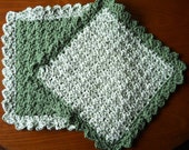 Crochet Dishcloths - Sage Green