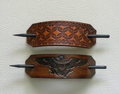 Hippie Style Leather Hair Barrettes
