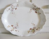 Antique Ironstone Transferware Plate - Platter - Roses - Circa 1800's -