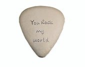 Hand Stamped Guitar Pick - Sterling Silver