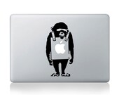 Banksy Monkey - Macbook Decal Macbook Stickers Macbook pro air Decals  Apple Decal iPad sticker Laptop decals