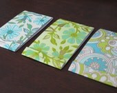 Perfectly handy set of three matchbook notepads - Retro Theme