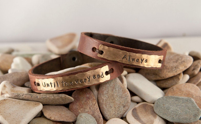 His and hers leather bracelets, until the very end, -always