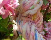 Handspun Yarn, Handspun Art Yarn, Peony, Wool yarn, Bulky
